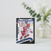 D'appel Carte de commerce de hockey sur glace en bleu vif (Debout devant)