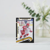 D'appel Carte de commerce de hockey sur glace en jaune vif (Debout devant)