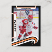 D'appel Carte de commerce de hockey sur glace en Orange an (Devant)