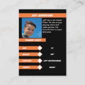 D'appel Carte de commerce de hockey sur glace en Orange an (Dos)