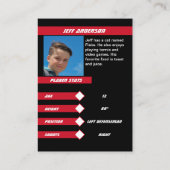 D'appel Carte de commerce de hockey sur glace en rouge vif (Dos)