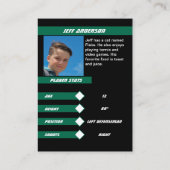 D'appel Carte de commerce de hockey sur glace en vert vif (Dos)