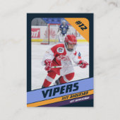 D'appel Carte de commerce de hockey sur glace en violet vi (Devant)