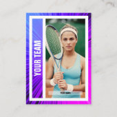 D'appel Carte de commerce de l'équipe de tennis - Rayons r (Devant)