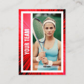 D'appel Carte de commerce de l'équipe de tennis - Red Rays (Devant)