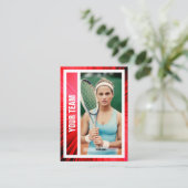 D'appel Carte de commerce de l'équipe de tennis - Red Rays (Debout devant)