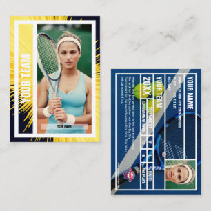D'appel Carte de commerce de l'équipe de tennis - Yellow B