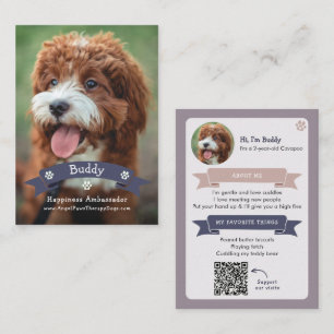 D'appel Carte de commerce de photo pour animaux de compagn
