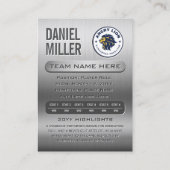 D'appel Carte de commerce en acier inoxydable, carte de sp (Dos)