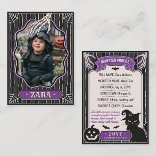 D'appel Carte de commerce Halloween, carte de photo de pro