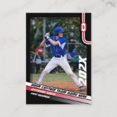 D'appel Carte de commerce joueur de baseball Custom Red Gi (Devant)