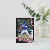D'appel Carte de commerce joueur de baseball Custom Red Gi (Debout devant)