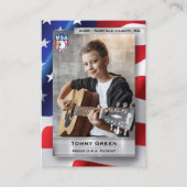 D'appel Carte de commerce Patriot personnalisée Modèle 4 J (Devant)