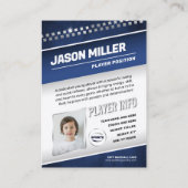 D'appel Carte de commerce personnalisée, Modèle Sport arge (Dos)