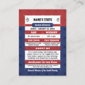 D'appel Carte de commerce pour animaux de compagnie person (Dos)