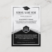 D'appel Carte de commerce pour diplômés sur mesure Élégant (Dos)