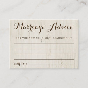 D'appel Carte de conseil sur le mariage personnalisée - Bo