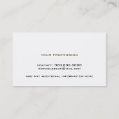 D'appel Carte de contact blanche avec nom de police manusc (Dos)