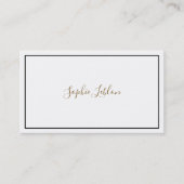 D'appel Carte de contact blanche avec nom de police manusc (Devant)