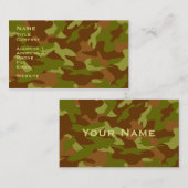 D'appel Carte de contact Camo / Carte de profil (Devant / Derrière)