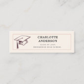 D'appel Carte de contact de diplômé sur parchemin (Devant)