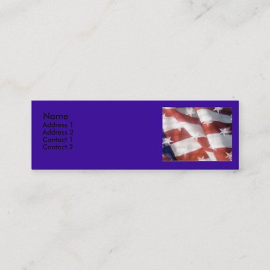 D'appel Carte de contact de drapeau (Devant)