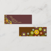 D'appel Carte de contact de flower power (Devant / Derrière)