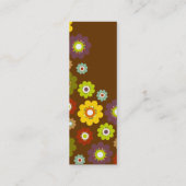 D'appel Carte de contact de flower power (Dos)