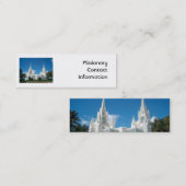 D'appel Carte de contact de missionnaire (Devant / Derrière)