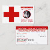 D'appel carte de contact d'urgence alzheimer (Devant / Derrière)