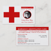 D'appel carte de contact d'urgence pour la démence (Devant / Derrière)