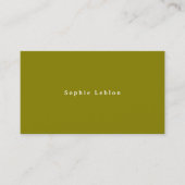 D'appel Carte de contact minimaliste Olive (Devant)