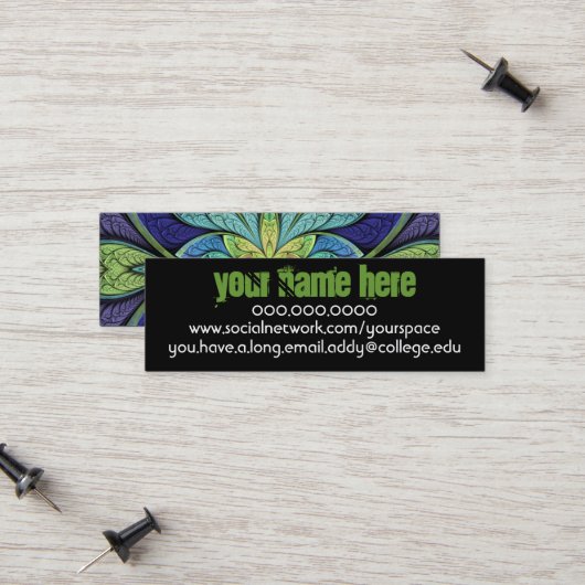 D'appel Carte de contact personnelle La Chanteuse IV (Devant/Arrière en situation)