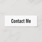 D'appel Carte de contact professionnelle blanche et noire (Devant)