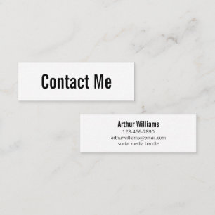 D'appel Carte de contact professionnelle blanche et noire