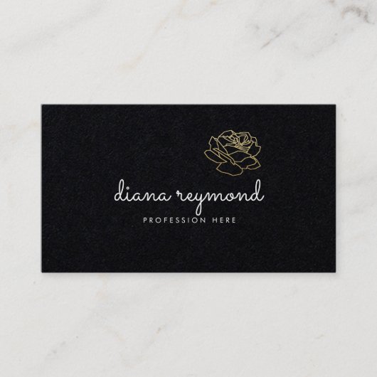 D'appel carte de contact professionnelle premium noir / ch (Devant)