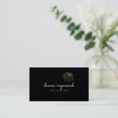 D'appel carte de contact professionnelle premium noir / ch (Debout devant)