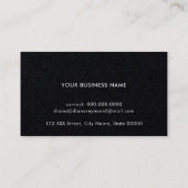 D'appel carte de contact professionnelle premium noir / ch (Dos)