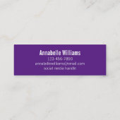 D'appel Carte de contact royale professionnelle violet et (Dos)