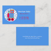 D'appel Carte de date bleue de jeu de maman de train (Devant / Derrière)