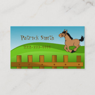 D'appel Carte de date de jeu de cheval de bande dessinée