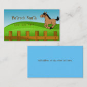 D'appel Carte de date de jeu de cheval de bande dessinée (Devant / Derrière)