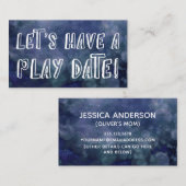 D'appel Carte de date de jeu de la police bleue Bokeh Momm (Devant / Derrière)