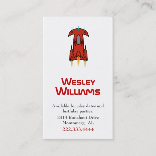 D'appel Carte de date de jeu de l'Expédition spatiale roug (Devant)