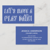 D'appel Carte de date de jeu simple bleu jouant (Devant / Derrière)