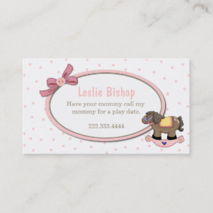 D'appel Carte de date douce de jeu de fille d'enfant en