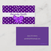 D'appel Carte de date du jeu de polka de la fille pourpre (Devant / Derrière)