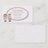 D'appel Carte de date mignonne de jeu de deux filles (Devant / Derrière)