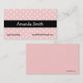 D'appel Carte de date rose, blanche, et noire de jeu (Devant / Derrière)