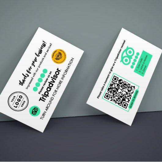 D'appel Carte de demande d'avis Tripadvisor avec QR Code